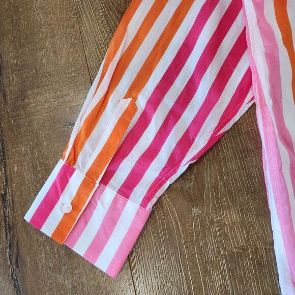 NWOT Beach Riot Oversized Alexa Stripe Top Lrg Colorful Preppy Vacay Beach Happy - Picture 11 of 12